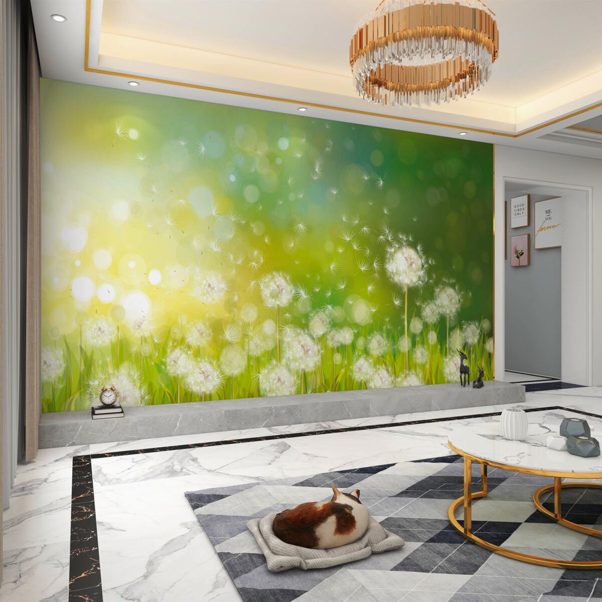 Fototapeta letni lot mniszka lekarskiego