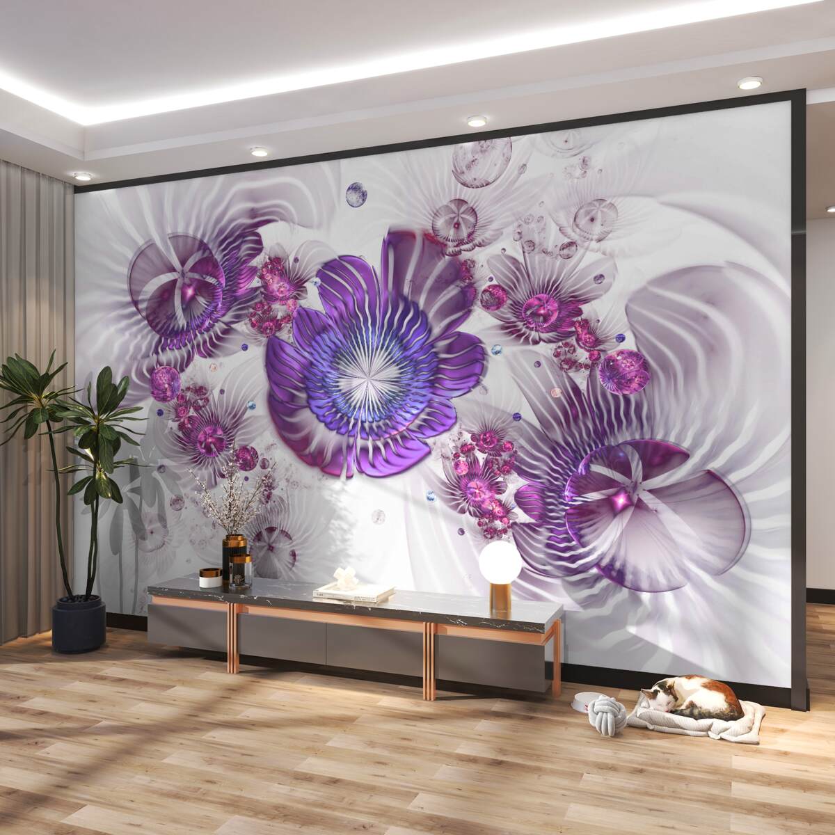 Fototapeta ażurowa abstrakcja kwiatowa