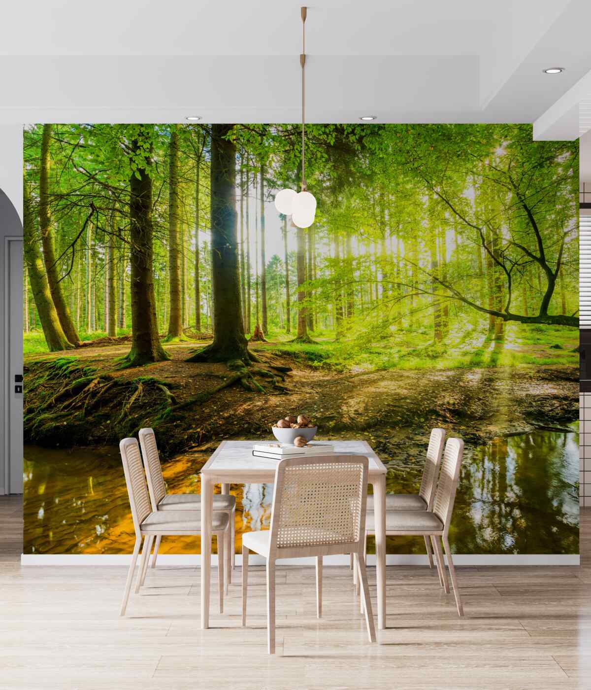 Fototapeta promienie słońca budzą śpiący las