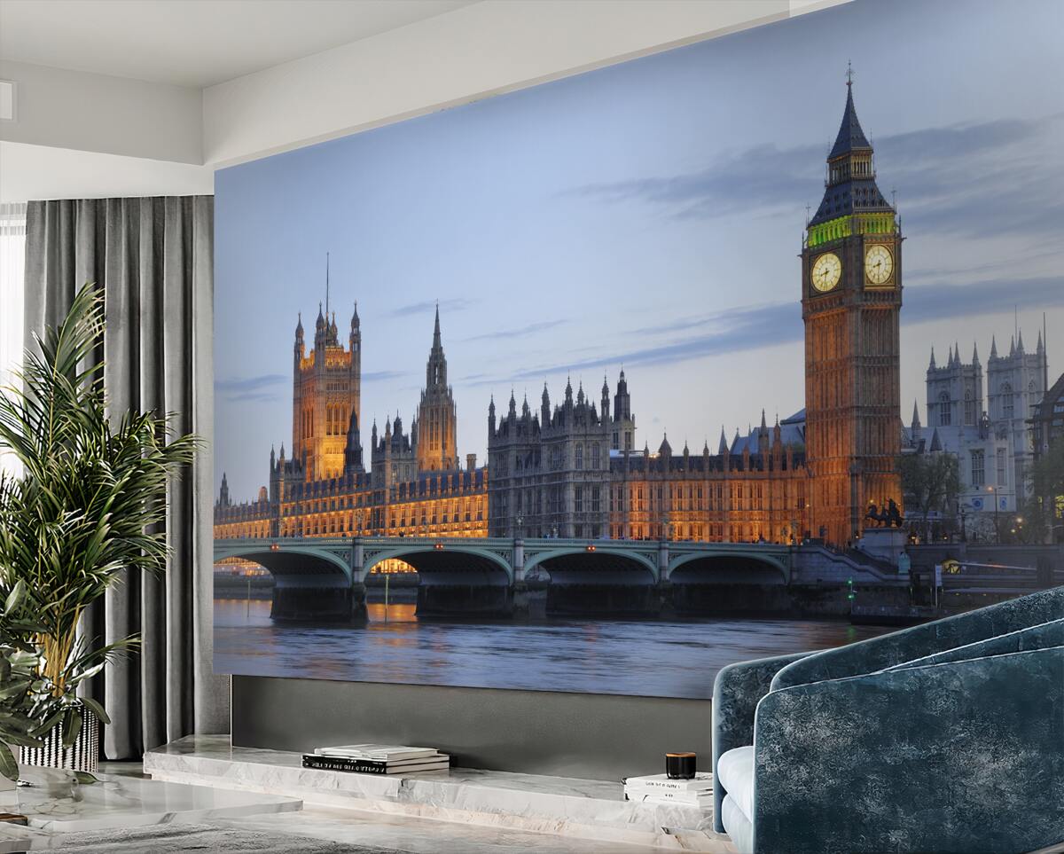 Fototapeta Big Ben i Parlament oświetlone