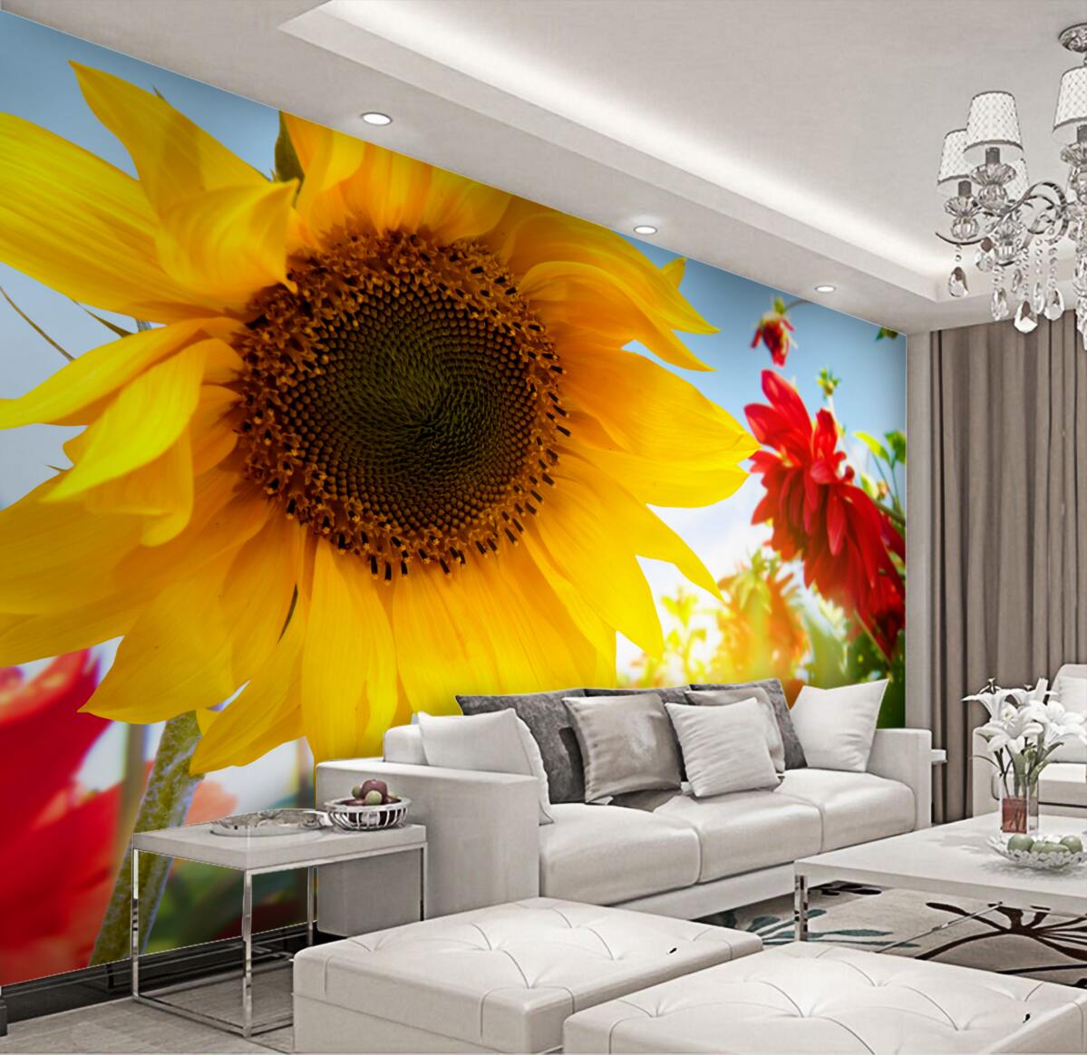 Fototapeta jasny słonecznik w słoneczny dzień