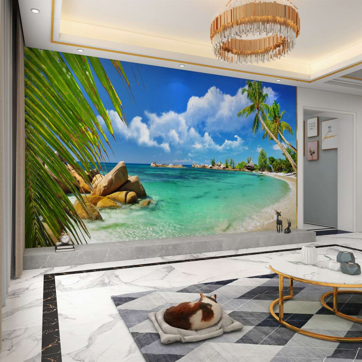 Fototapeta tropikalny brzeg lazurowej wody