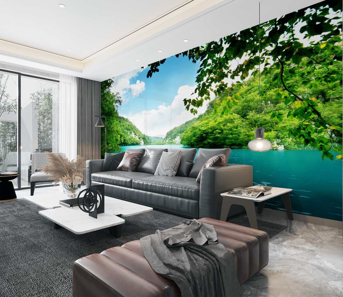 Fototapeta błękitne wody i zielone wyspy