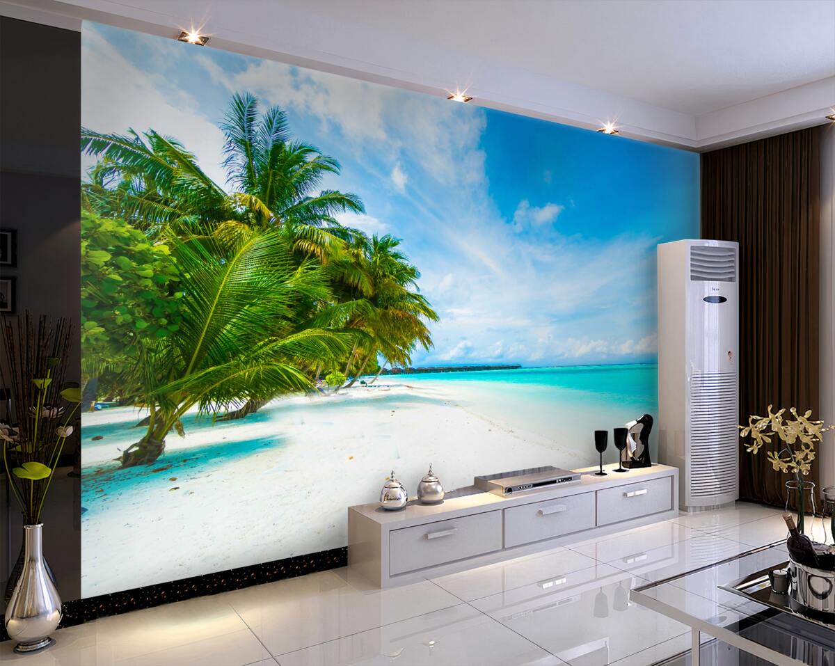 Fototapeta biały piasek i lazurowa woda oceanu