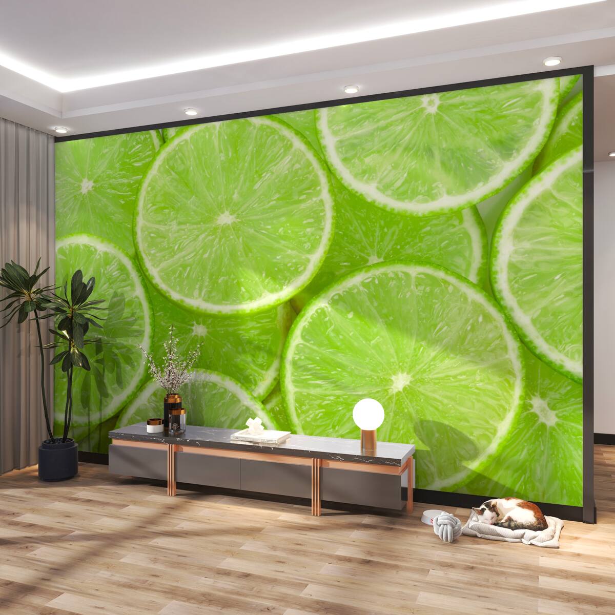 Fototapeta plasterki dojrzałej limonki