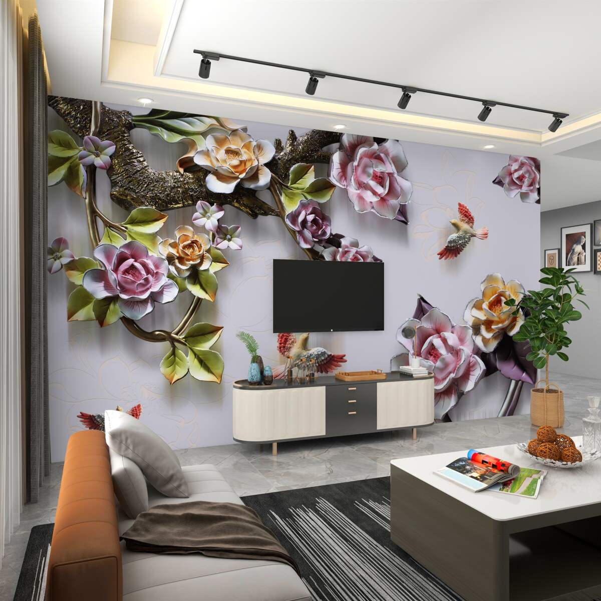 Fototapeta ptaki lubiące słodki nektar kwiatów