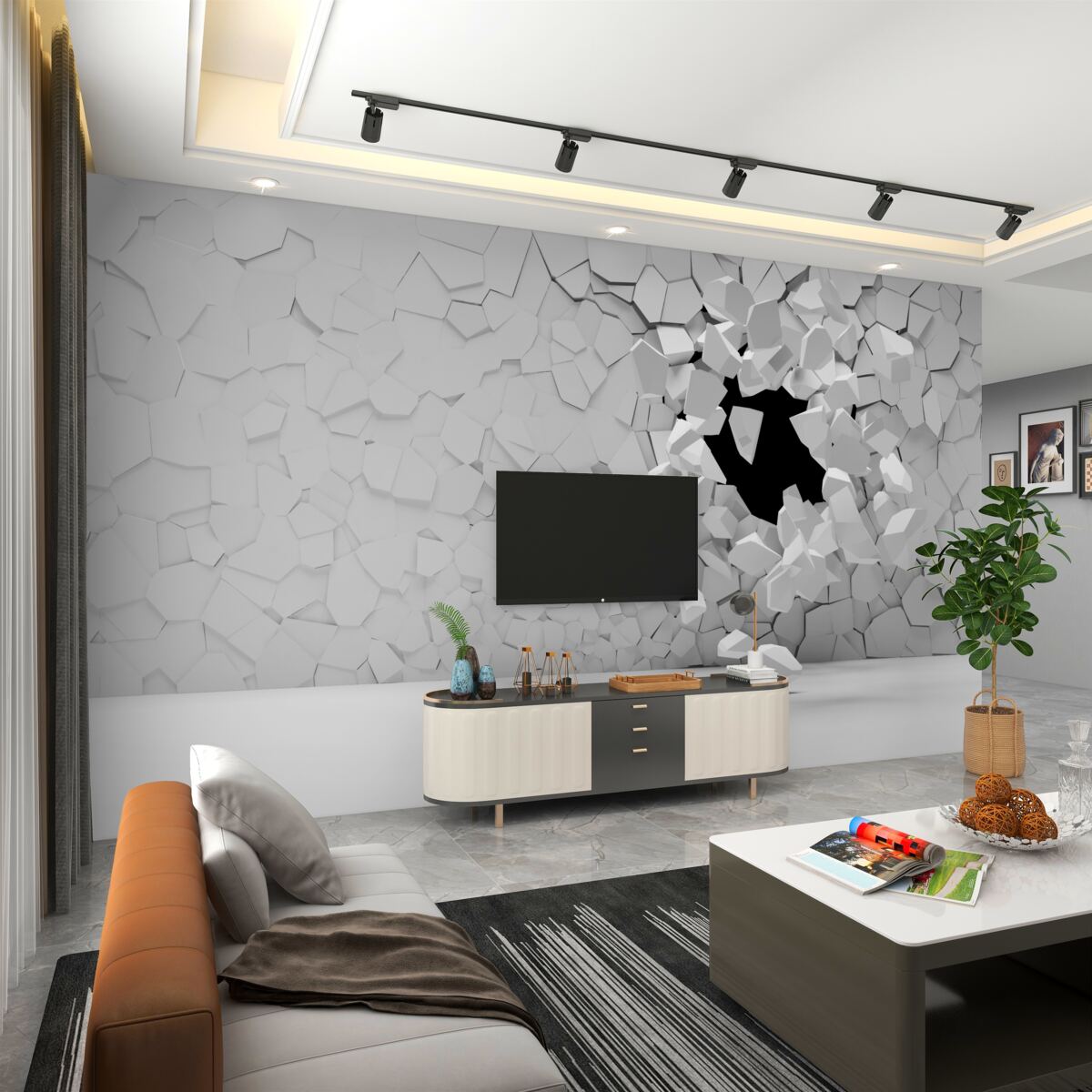 Fototapeta zepsuty szary kamienny mur