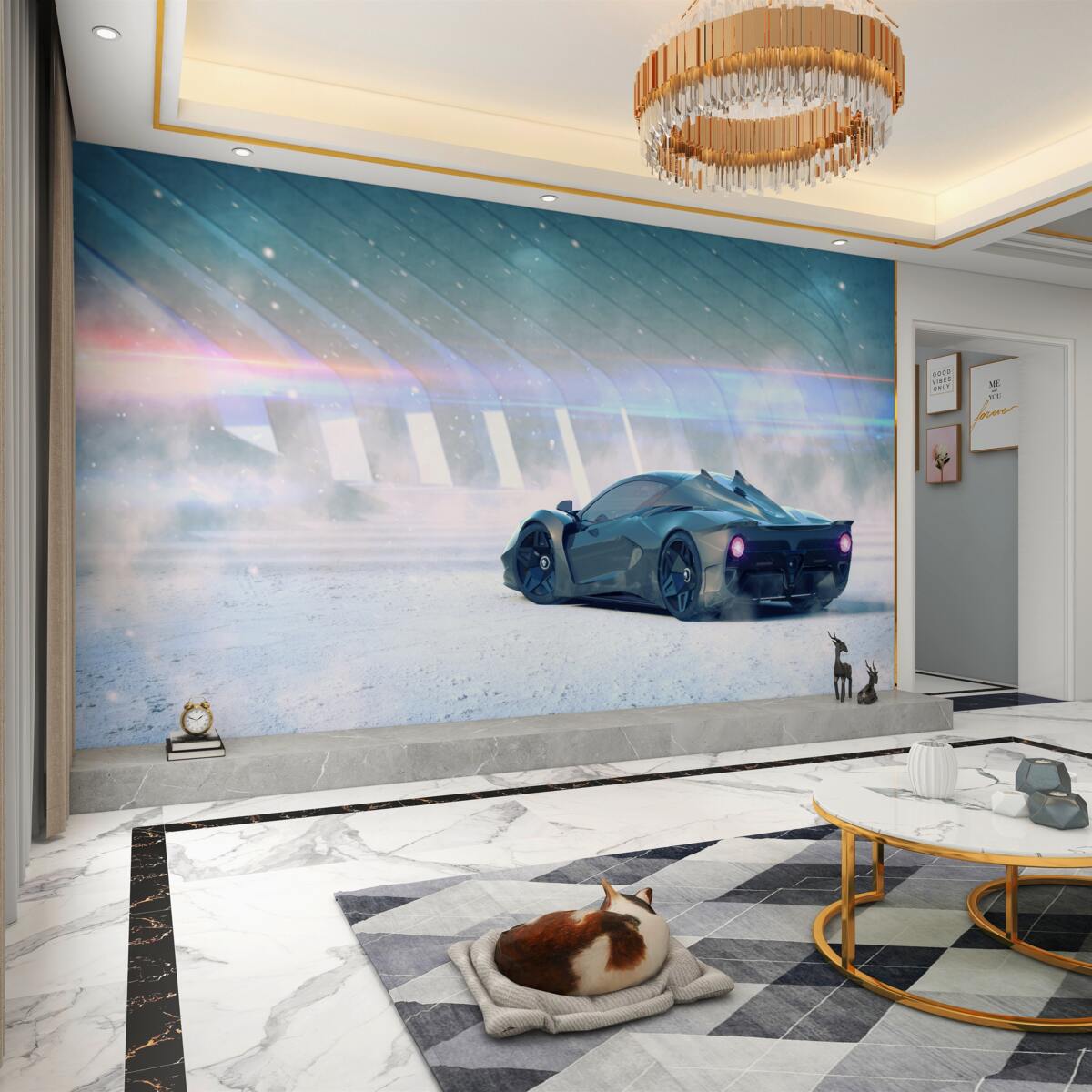 Fototapeta samochód sportowy na początku wyścigu