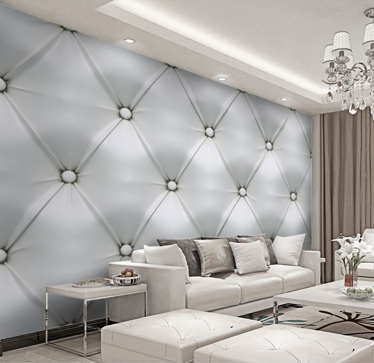 Fototapeta faktura materiału z perłowymi wstawkami