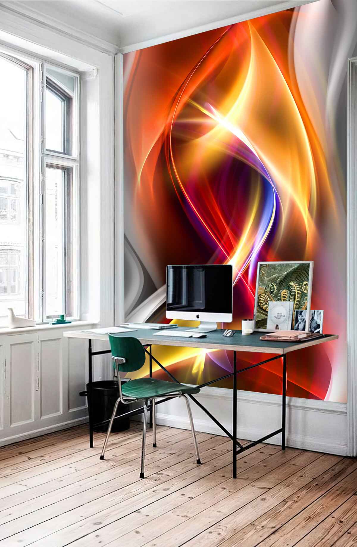 Fototapeta gładkie linie w jasnych kolorach