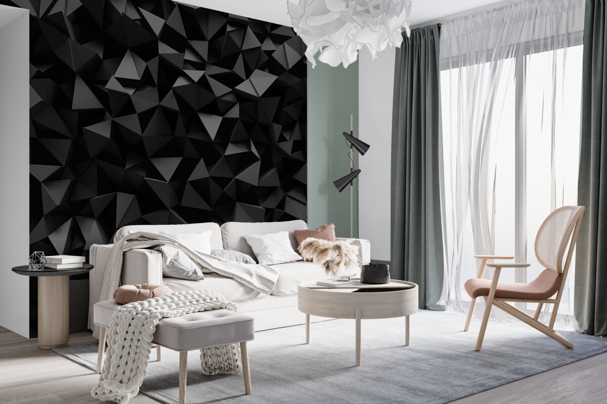 Fototapeta czarne końcówki i abstrakcyjne ostre figury