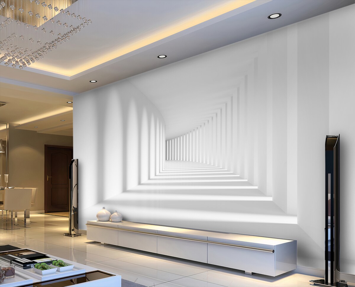 Fototapeta cofający się tunel światła