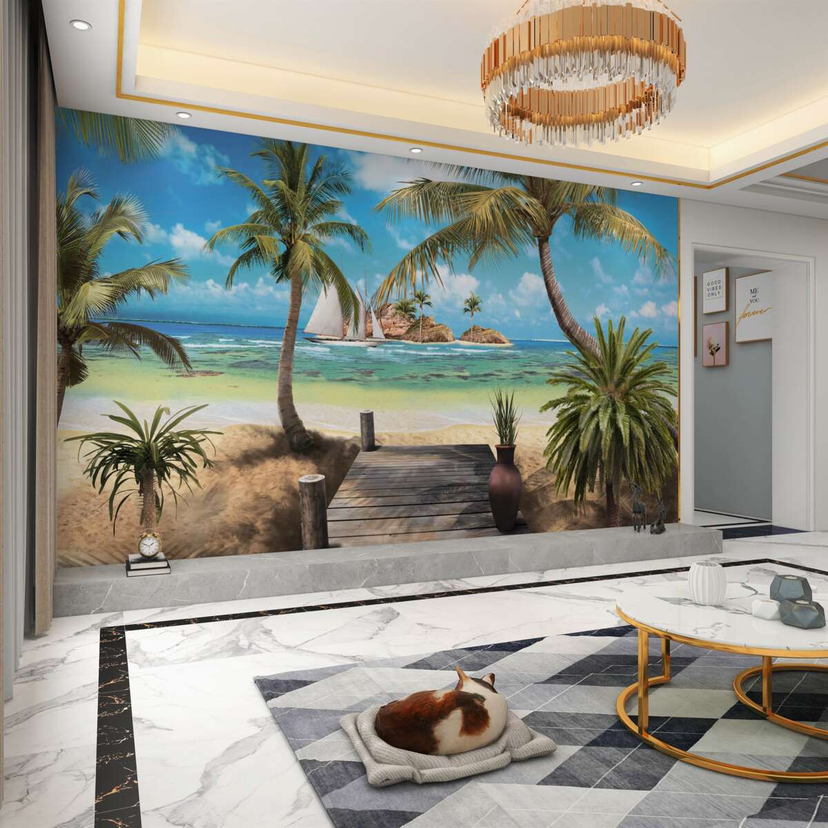 Fototapeta drewniany most na wybrzeże