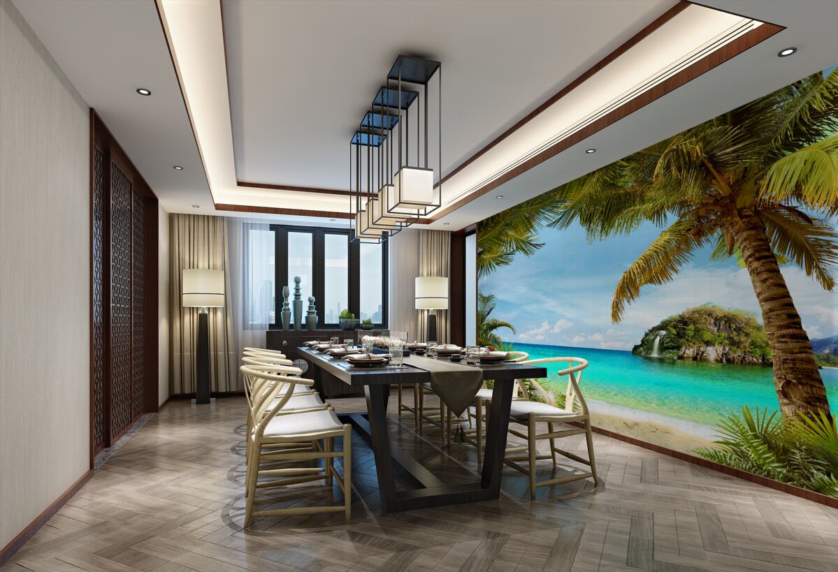 Fototapeta lazurowa woda morska i tropikalna plaża