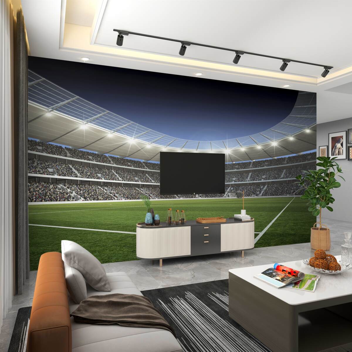 Fototapeta stadion piłkarski czeka na swoich zawodników