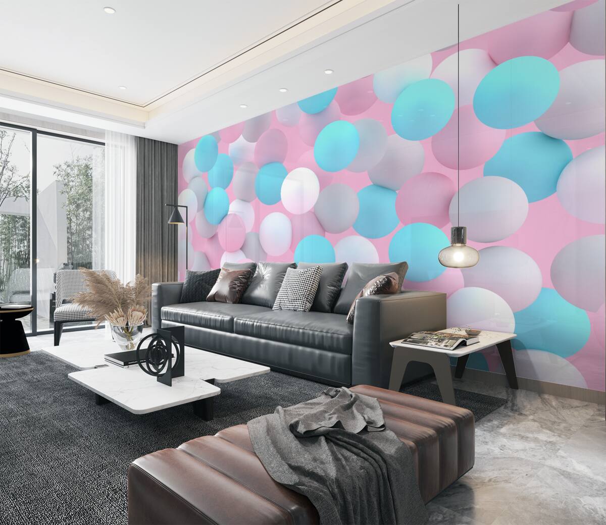 Fototapeta kolorowe balony w basenie