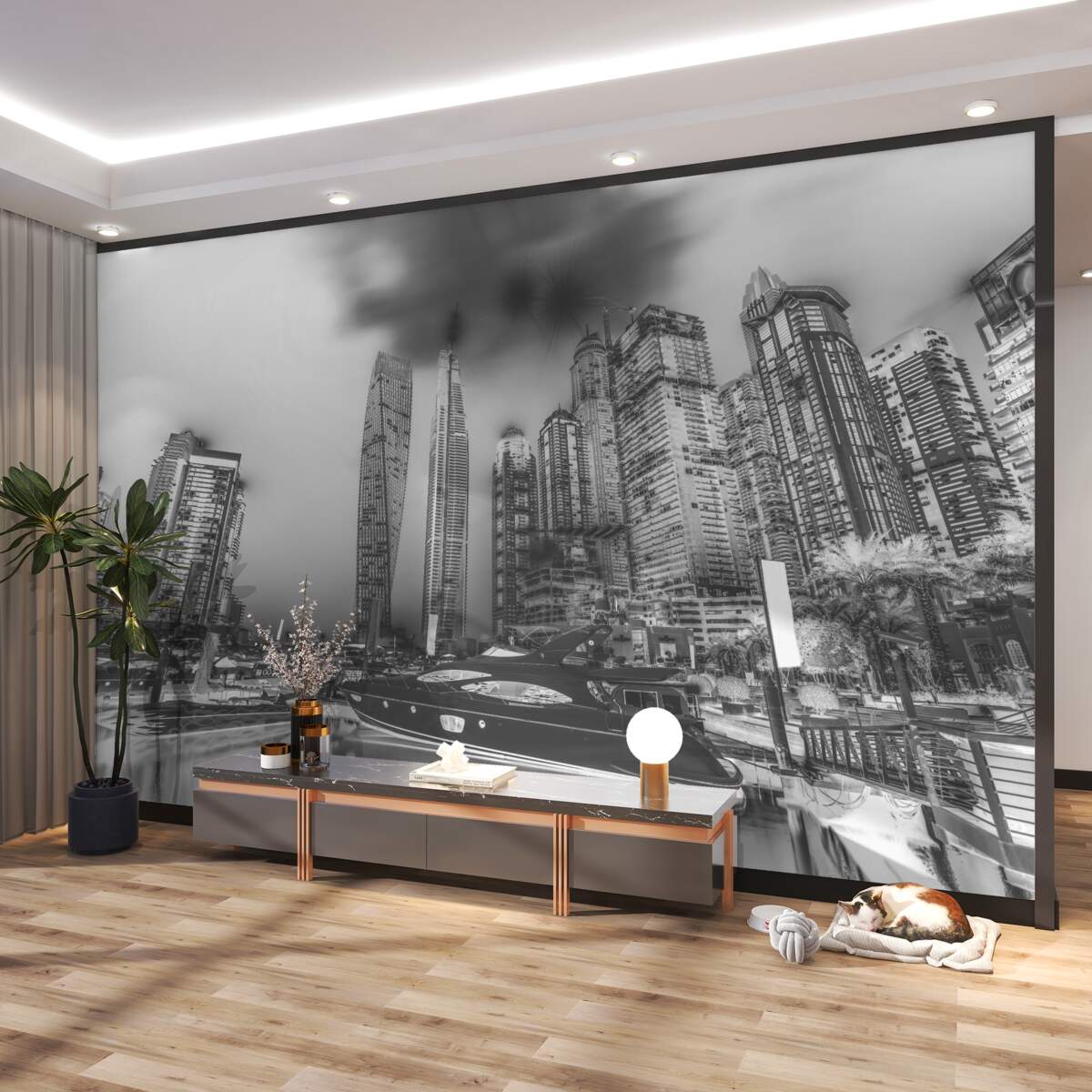 Fototapeta czarno-białe miasto