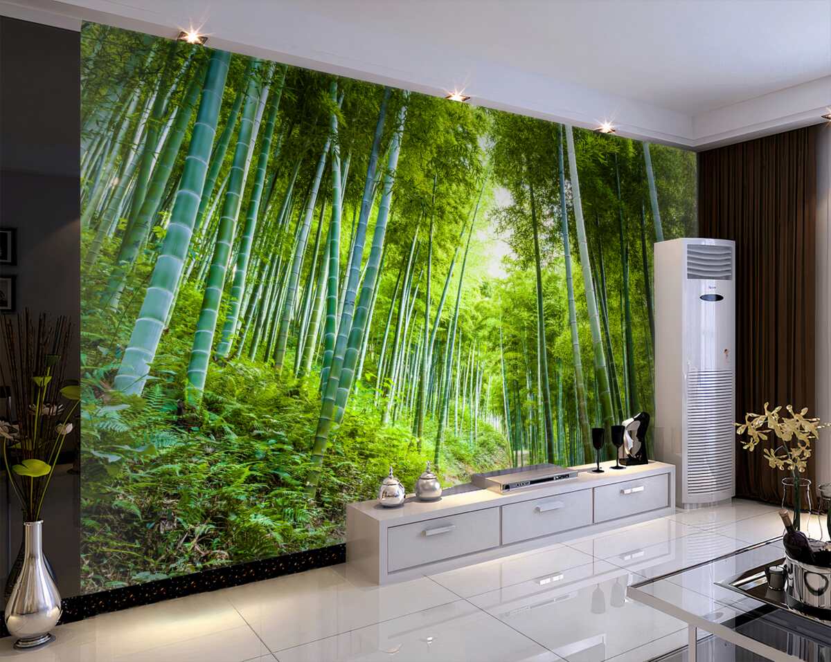 Fototapeta piękny gęsty zielony las