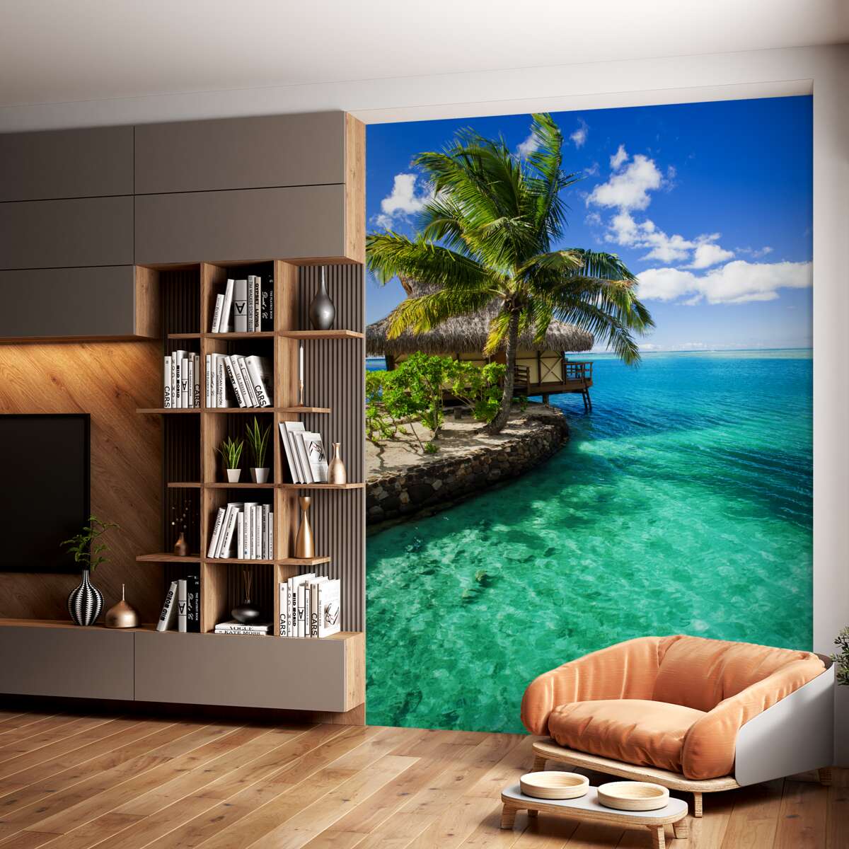 Fototapeta dom na plaży na Malediwach