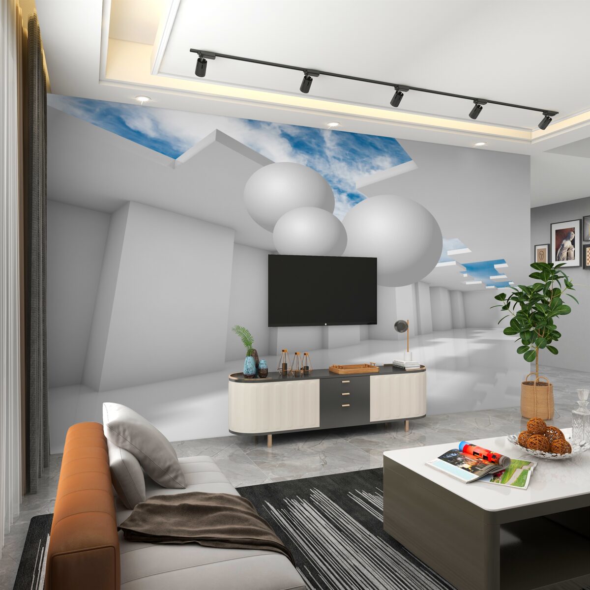 Fototapeta biały hangar