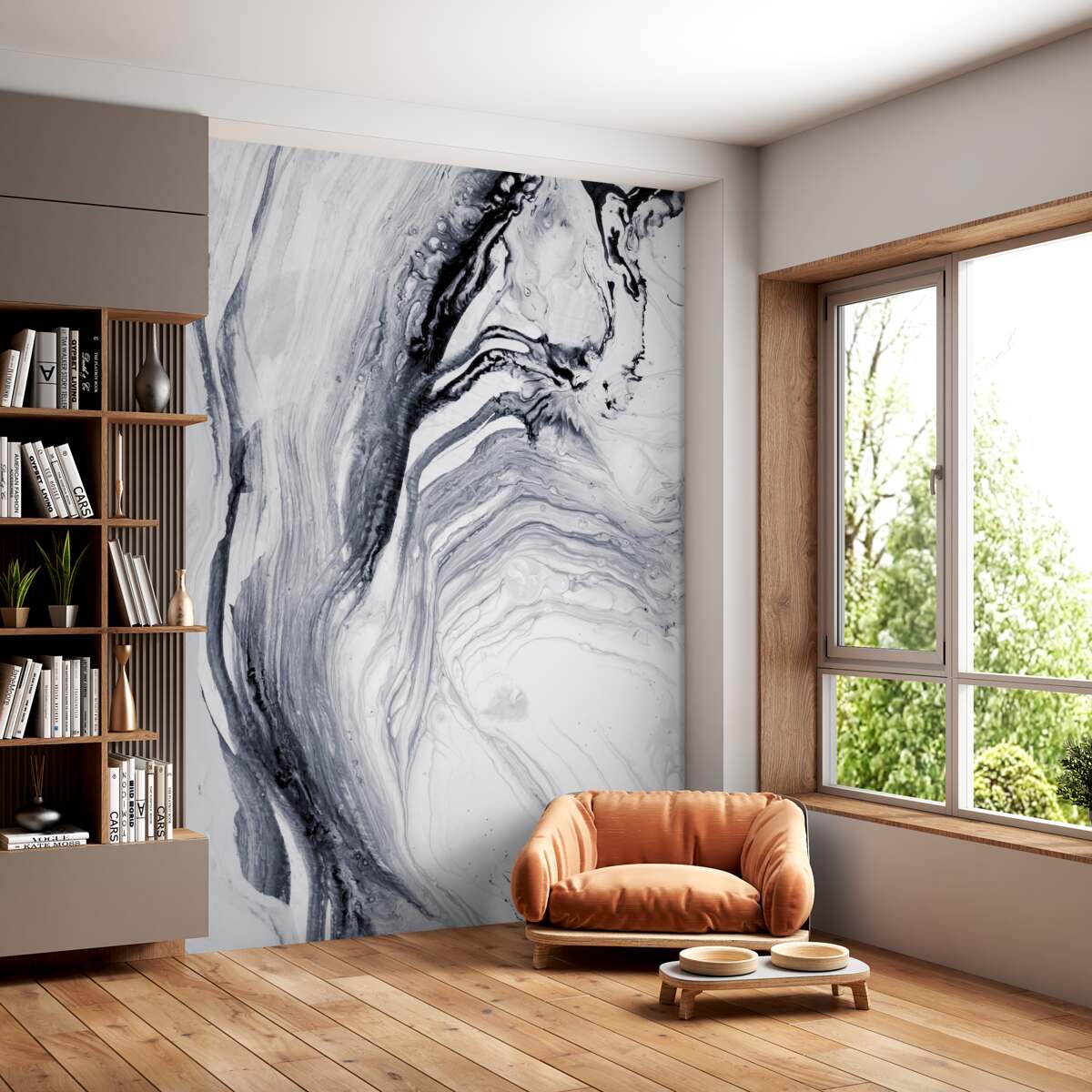 Fototapeta rozprzestrzeniają się szare fale