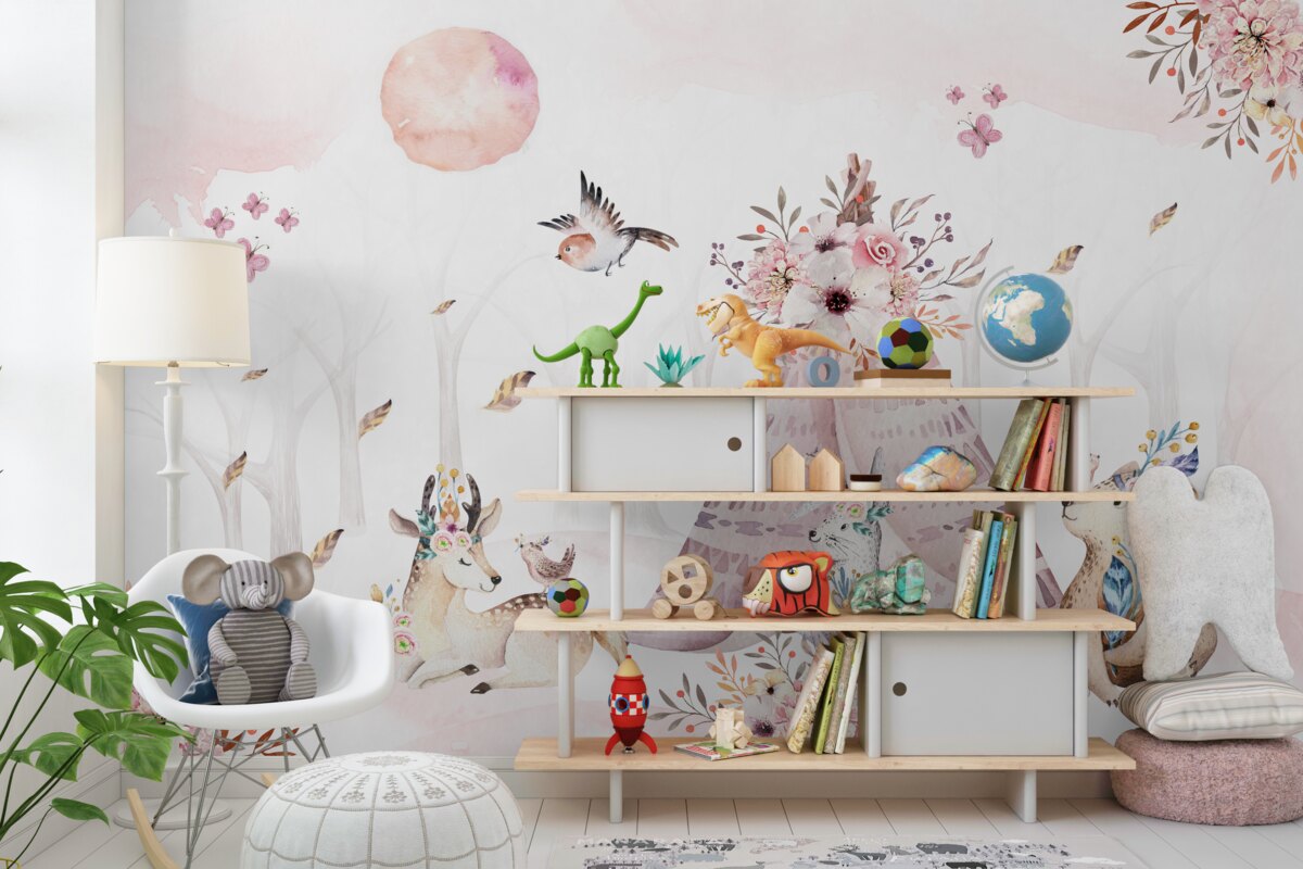 Fototapeta Zwierzęta odpoczywające w pobliżu namiotu