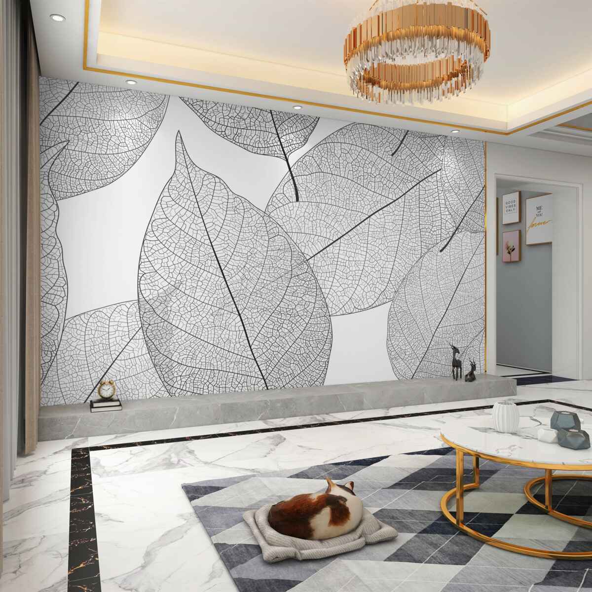 Fototapeta ogromne półprzezroczyste liście