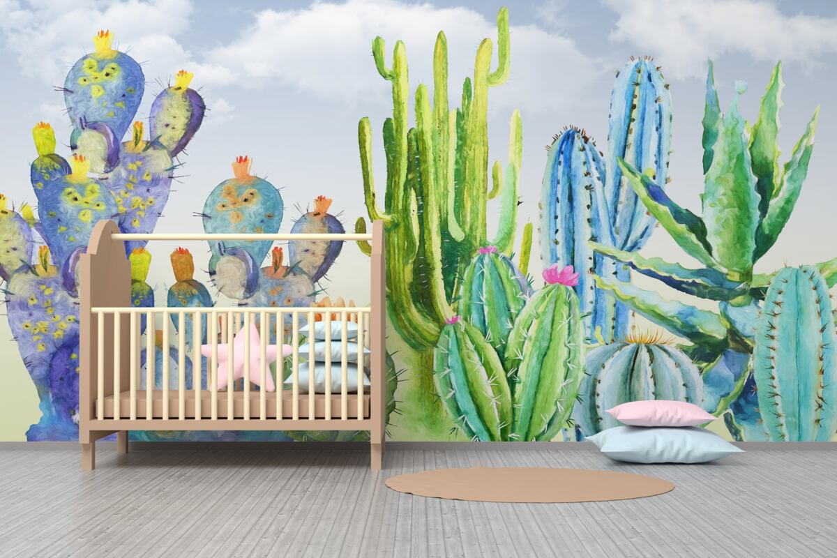 Fototapeta Duże wielokolorowe kaktusy