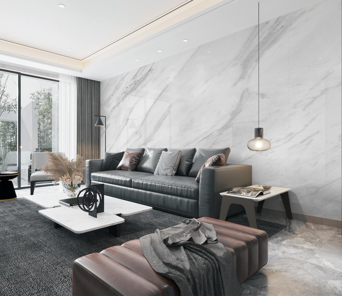 Fototapeta biały i szary marmur