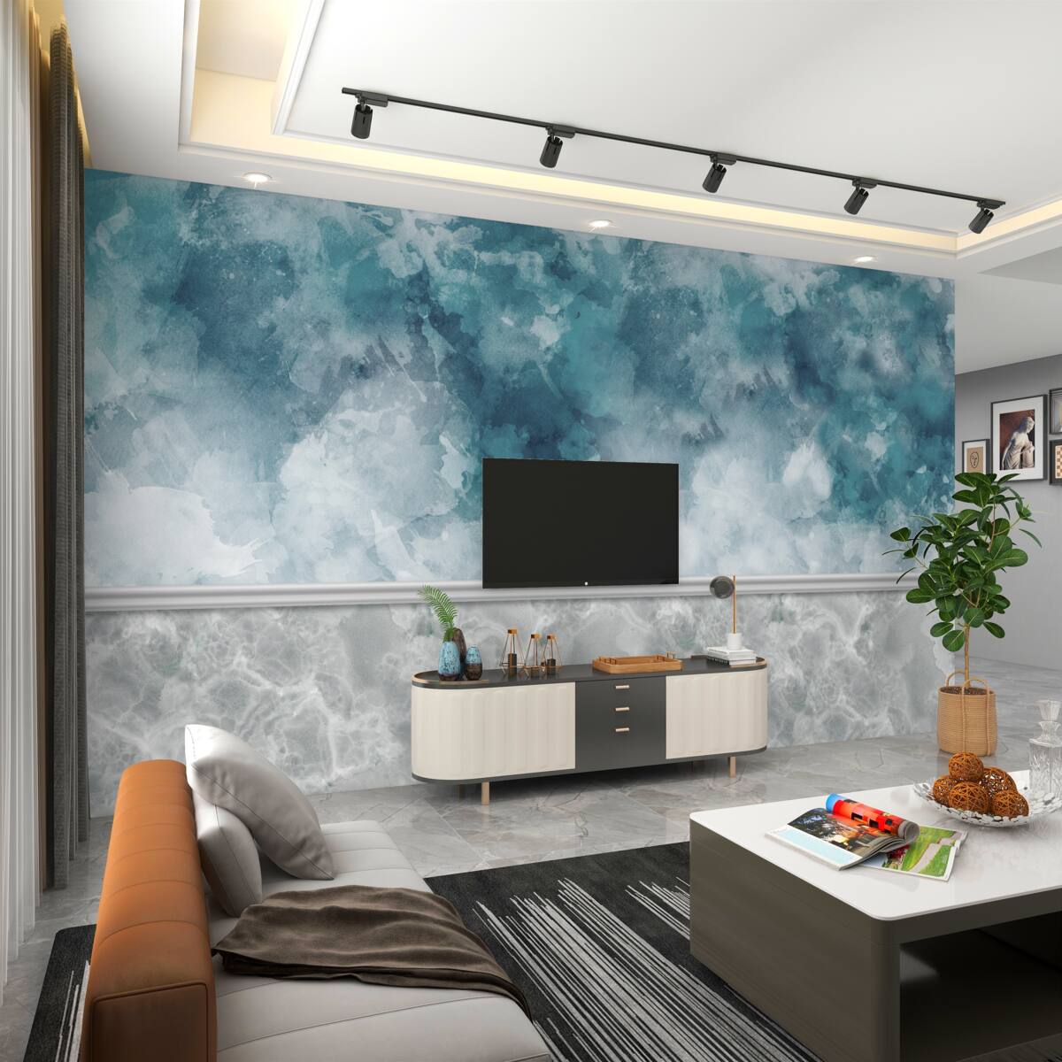 Fototapeta niewyraźne niebieskie tło