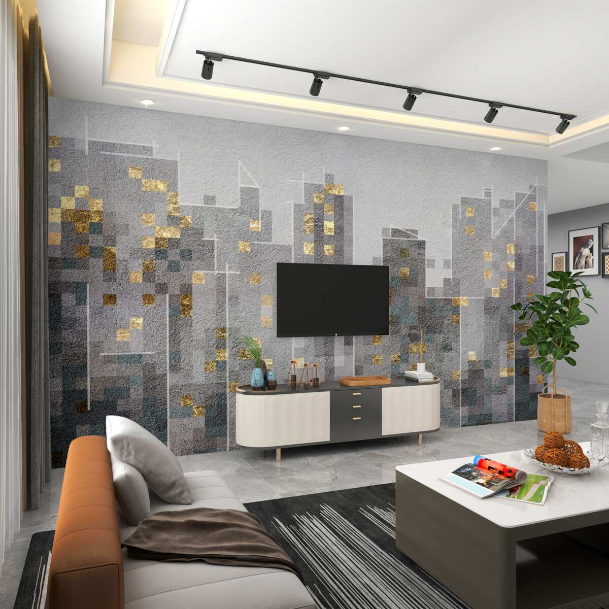 Fototapeta sylwetki wysokich budynków