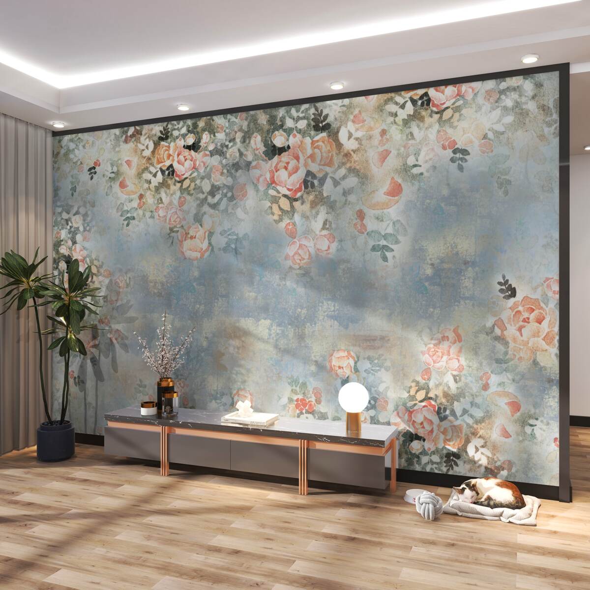 Fototapeta tło łóżko kwiatowy