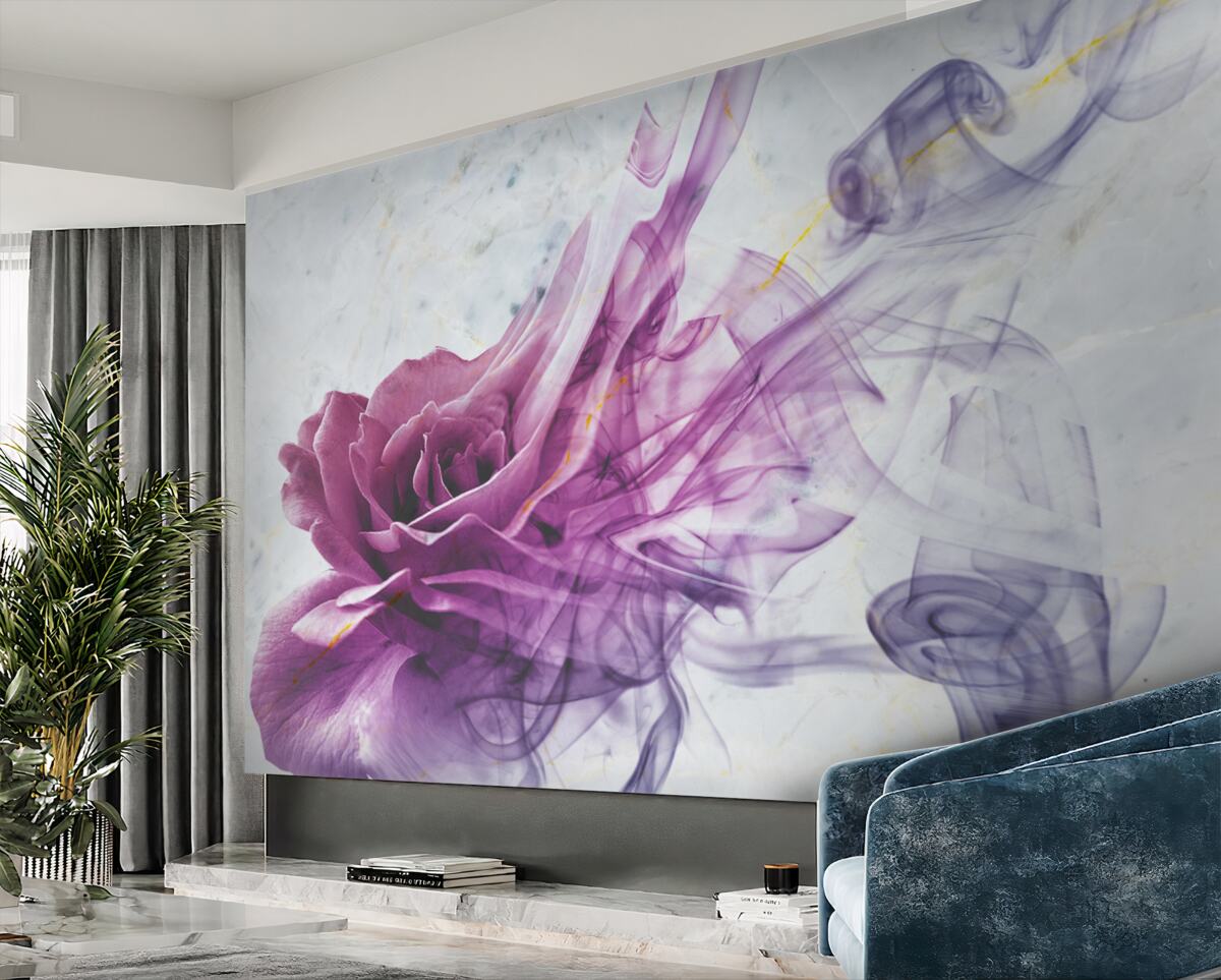 Fototapeta mgła z fioletowej róży