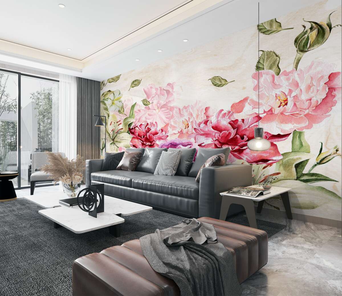 Fototapeta jasne i kolorowe kwiaty