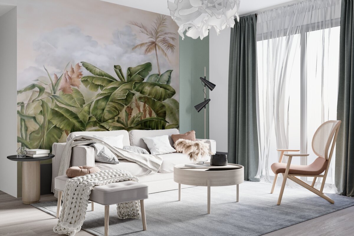 Fototapeta duże rośliny tropikalne