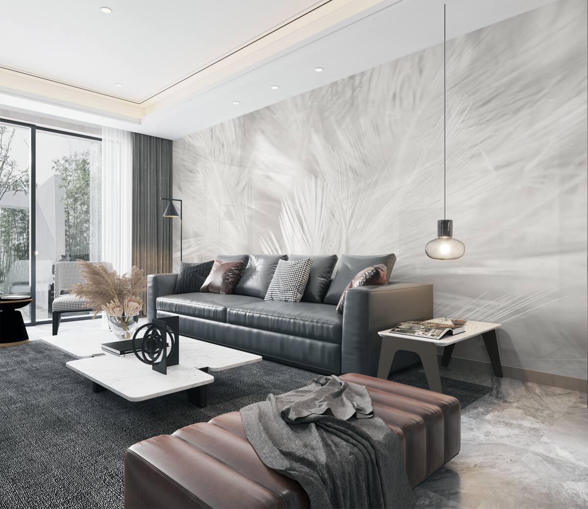 Fototapeta wiele białych piór