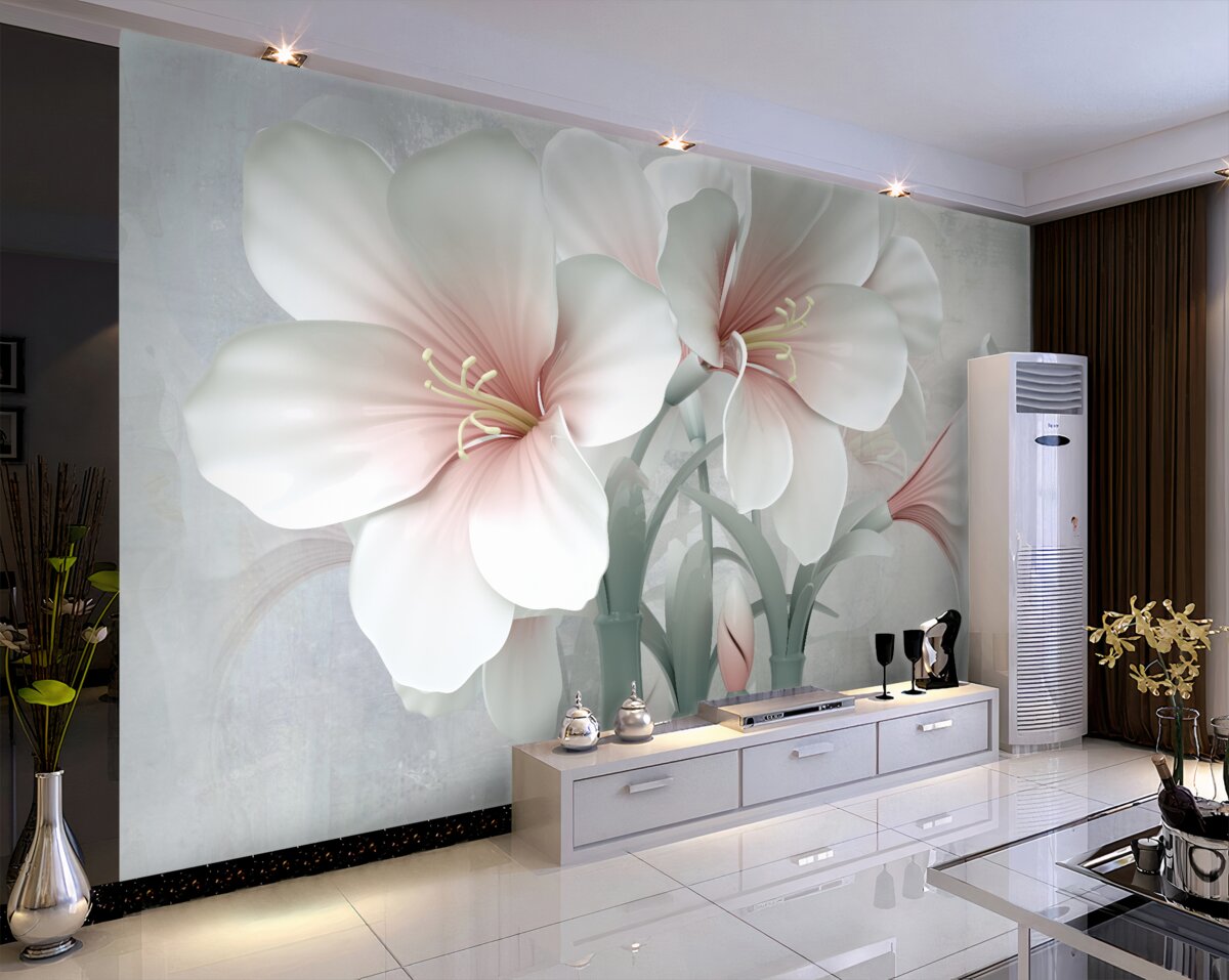 Fototapeta bukiet delikatnych lilii