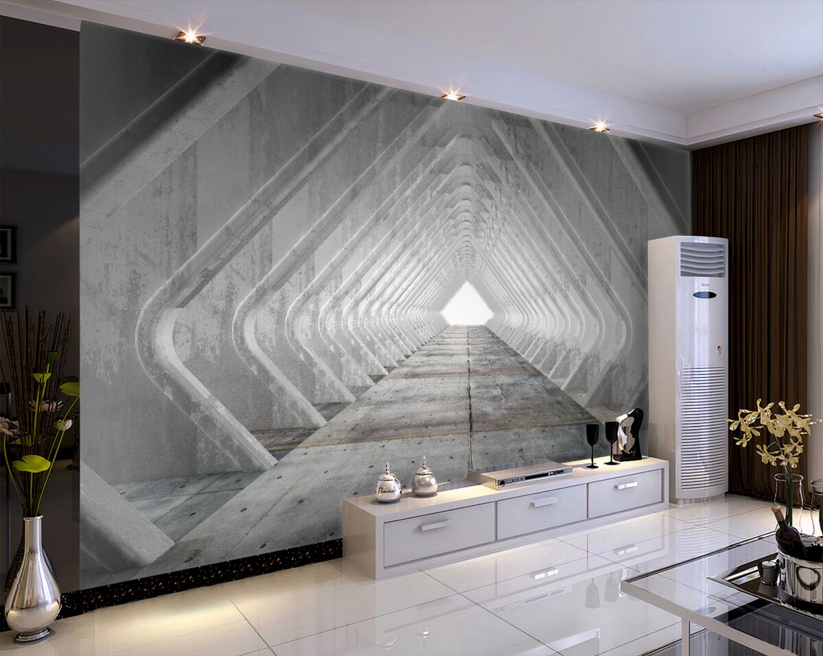 Fototapeta niekończący się szary tunel