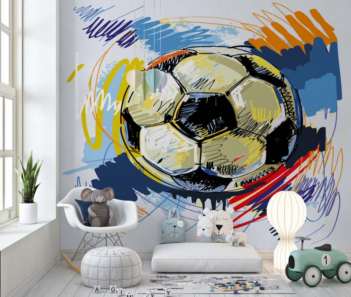 Fototapeta Kreskówka piłka nożna
