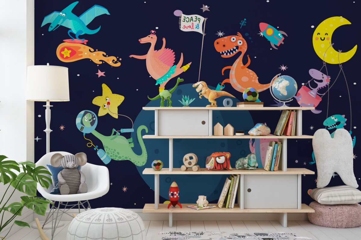 Fototapeta Dinozaury w kosmosie