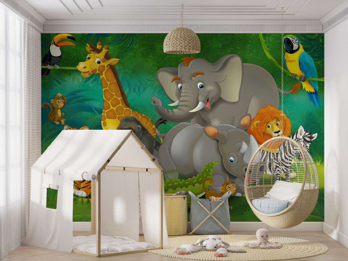 Fototapeta Zwierzęta uśmiechają się w lesie