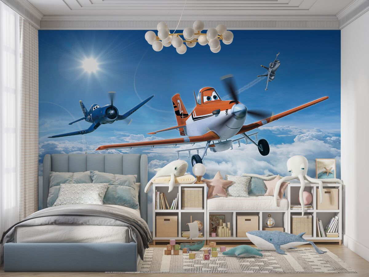 Fototapeta Latające samochody z oczami