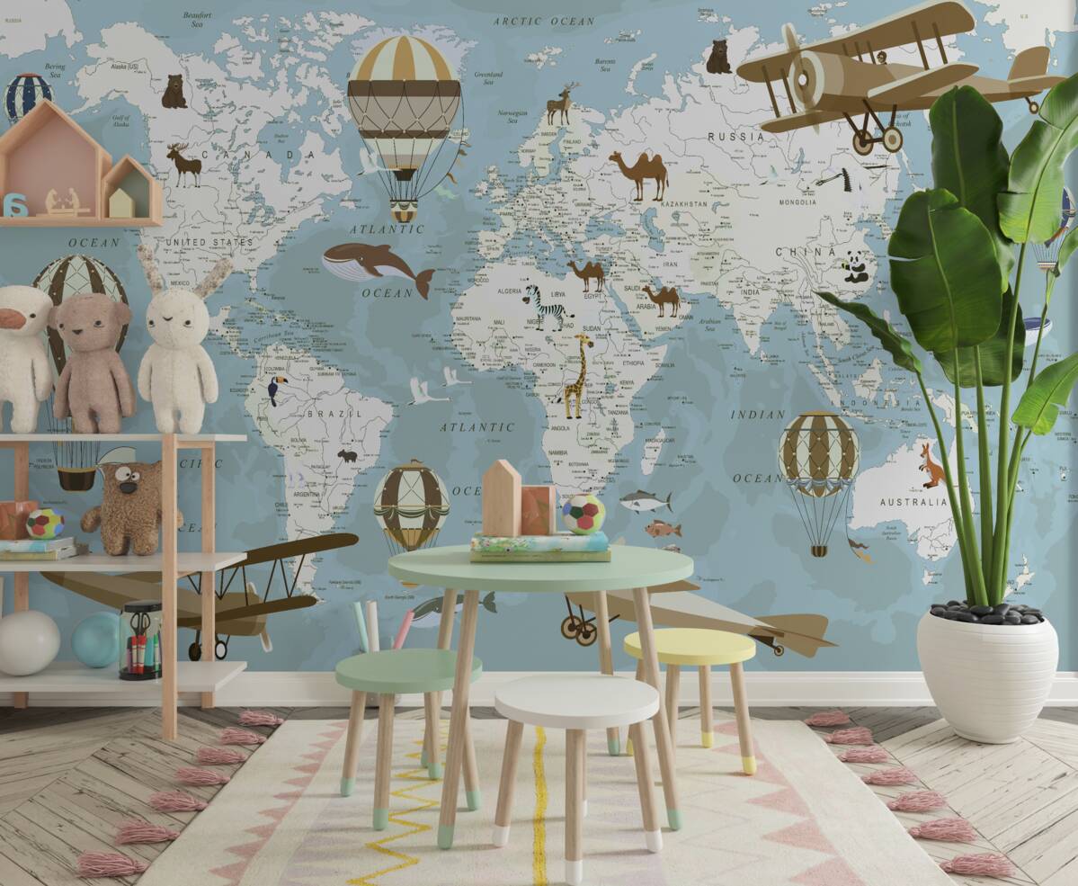 Fototapeta mapa świata