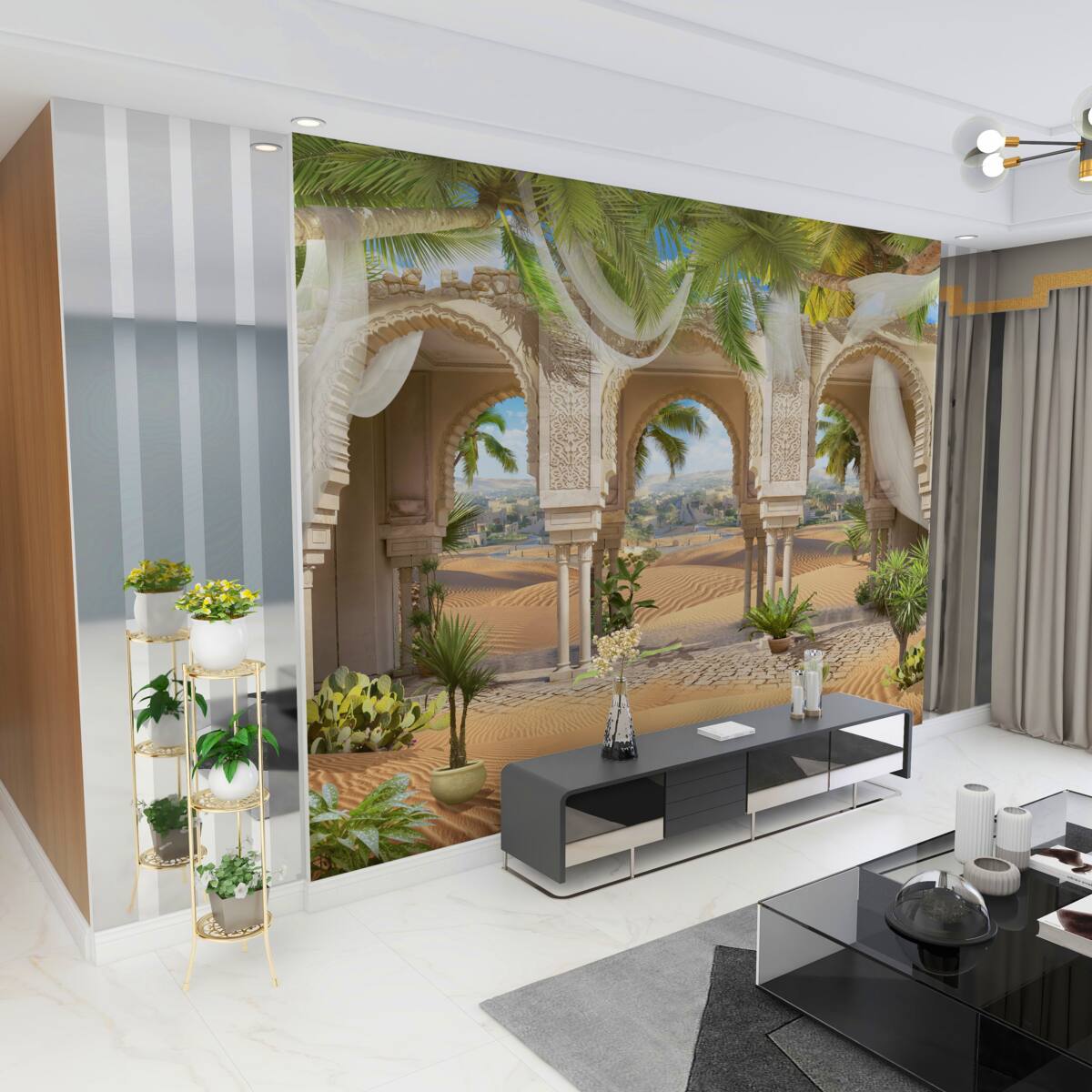 Fototapeta widok na pustynię z pałacu