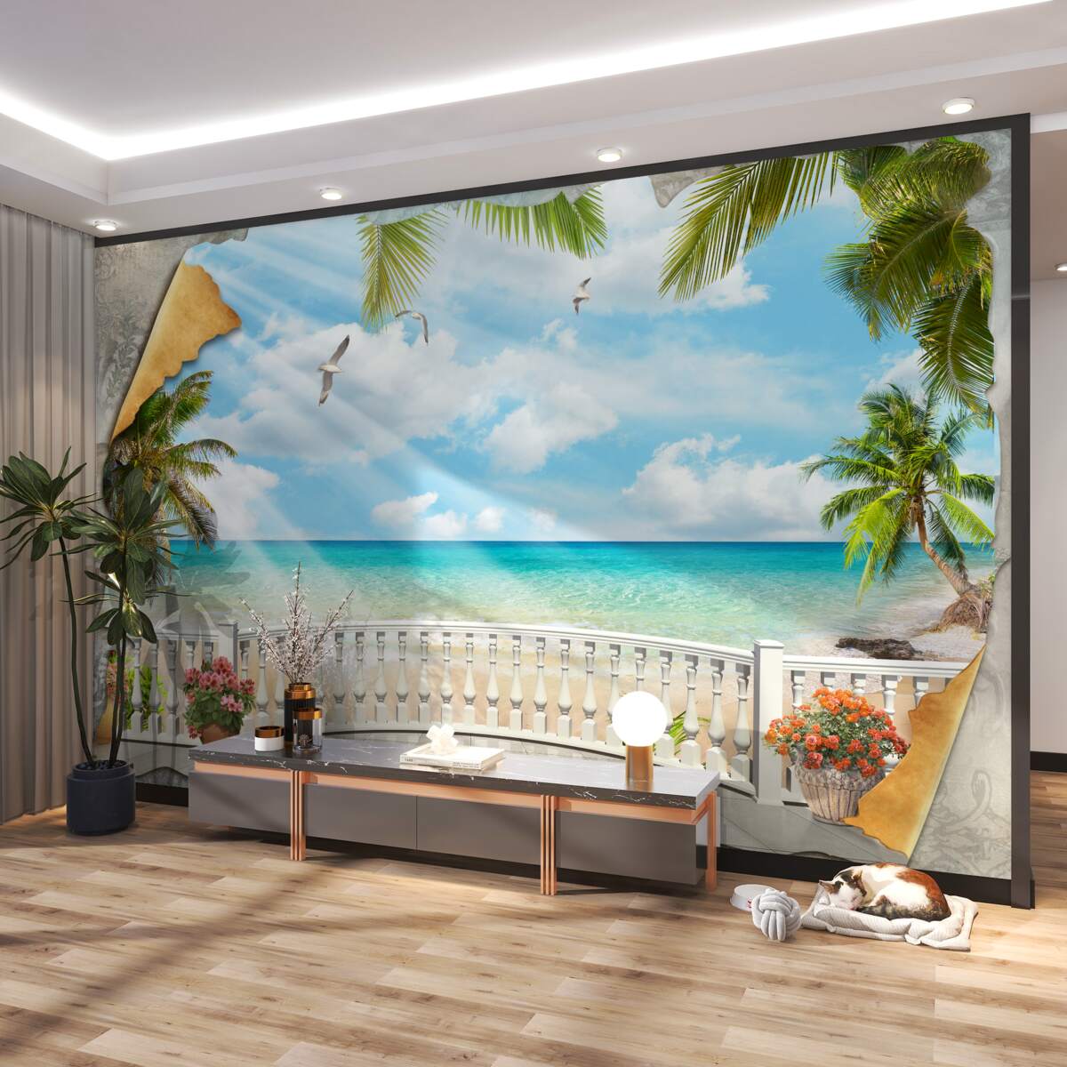 Fototapeta piękny letni krajobraz morski