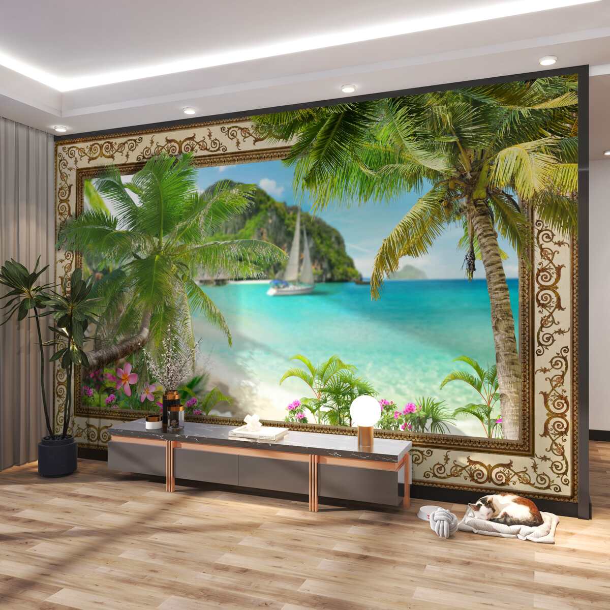 Fototapeta jacht żaglowy na morzu