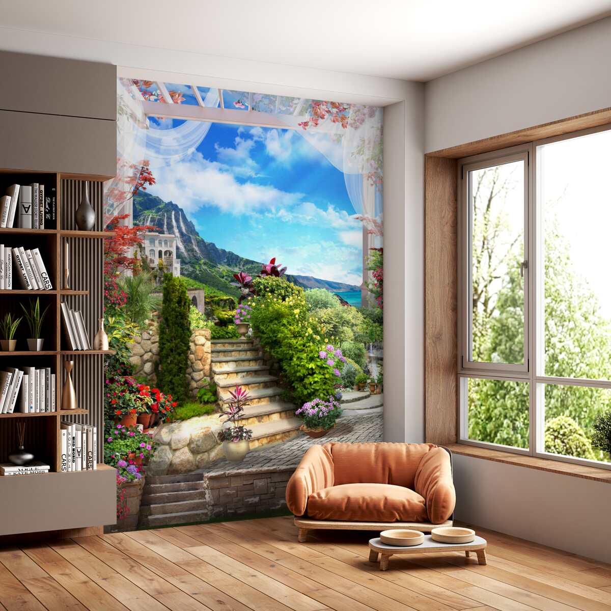 Fototapeta ogród nad morzem