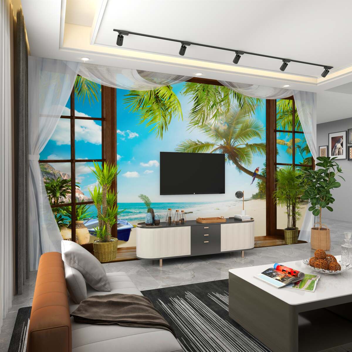 Fototapeta wyjście z domu na piaszczystą plażę