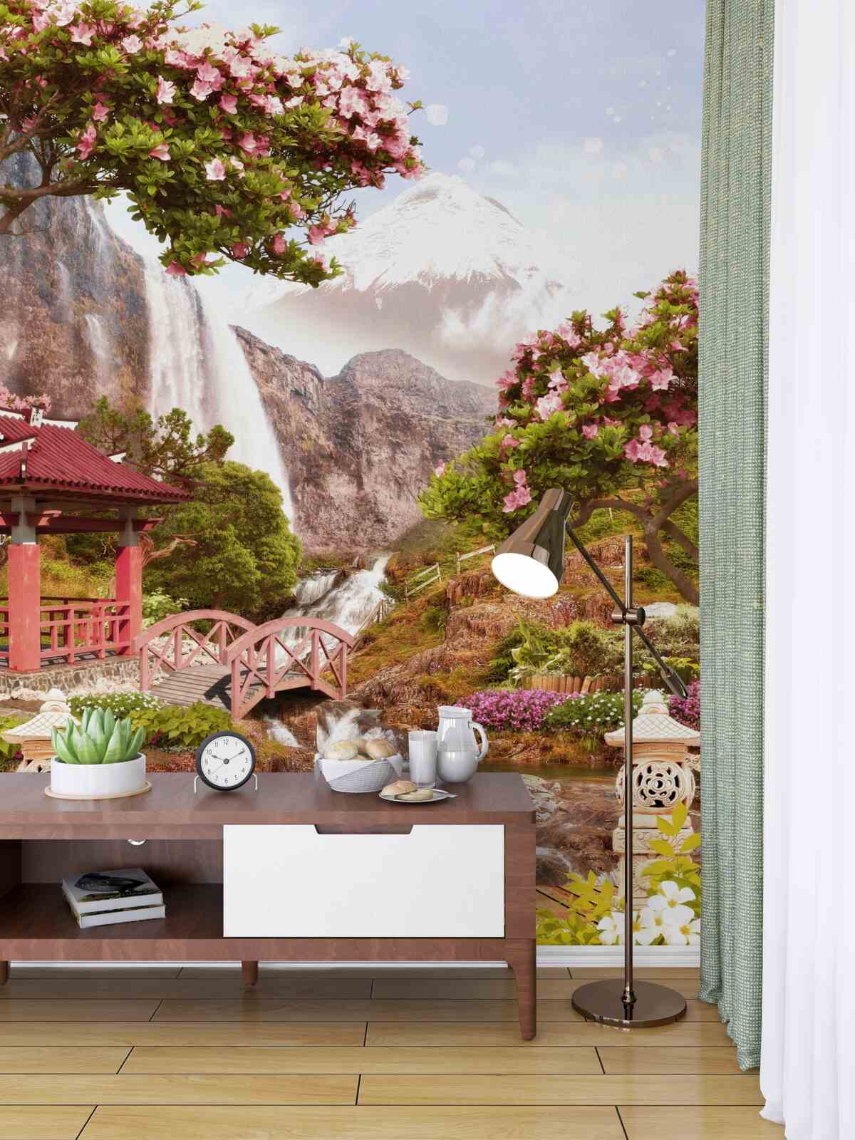 Fototapeta kwitnący chiński ogród