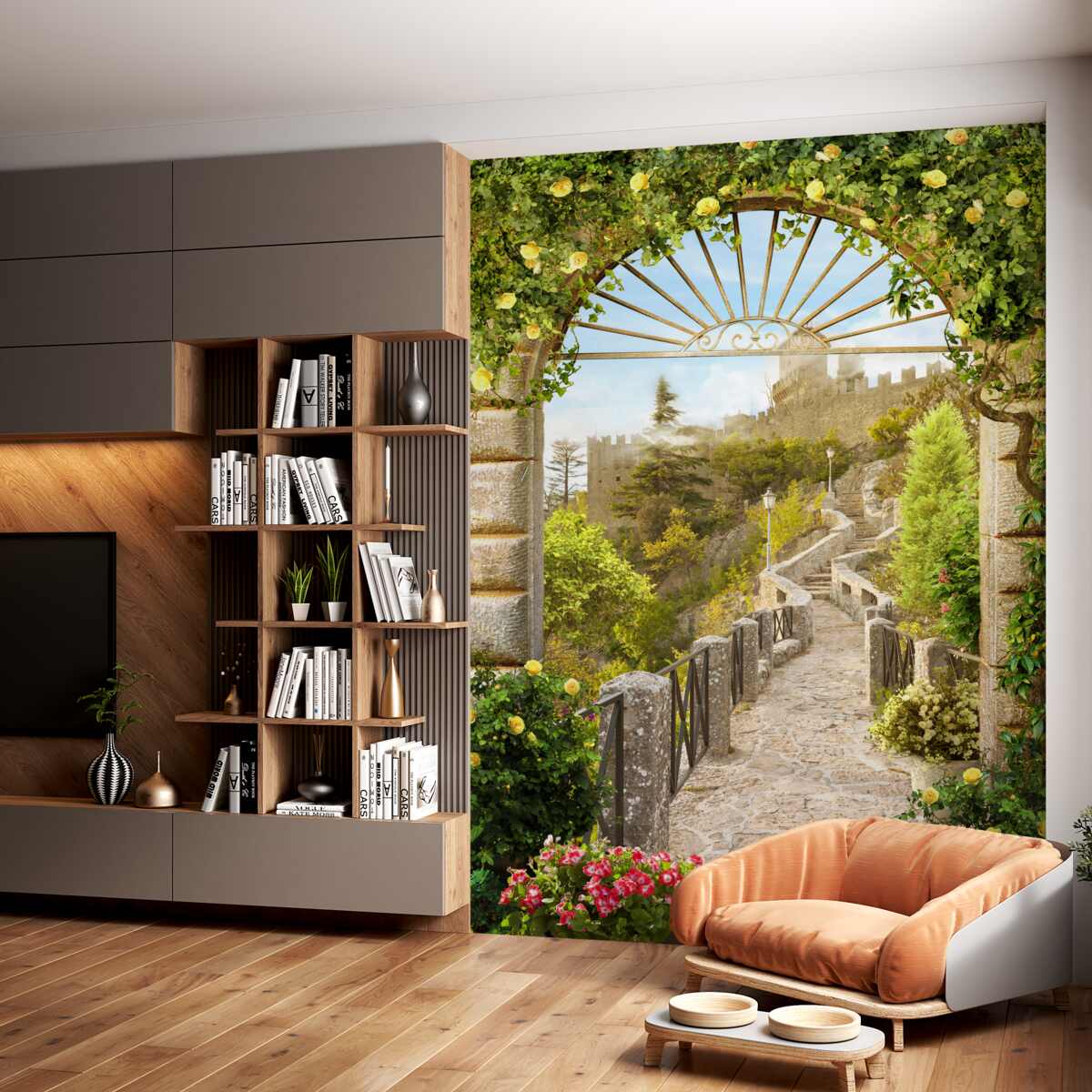 Fototapeta zielona wiosna z cytrynami